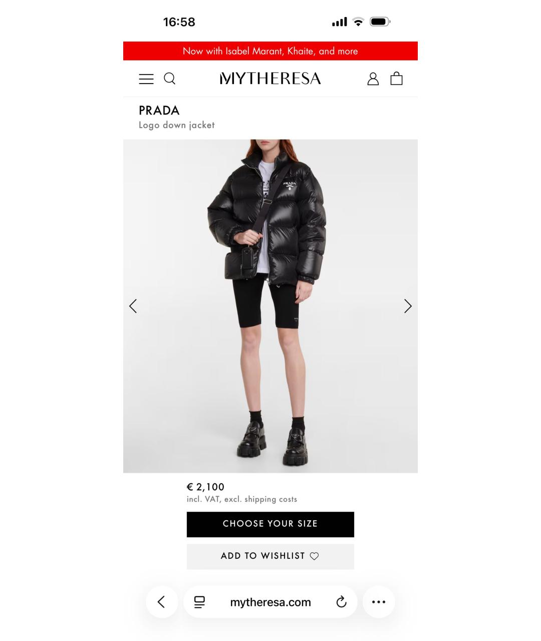 PRADA Черный полиамидовый пуховик, фото 2