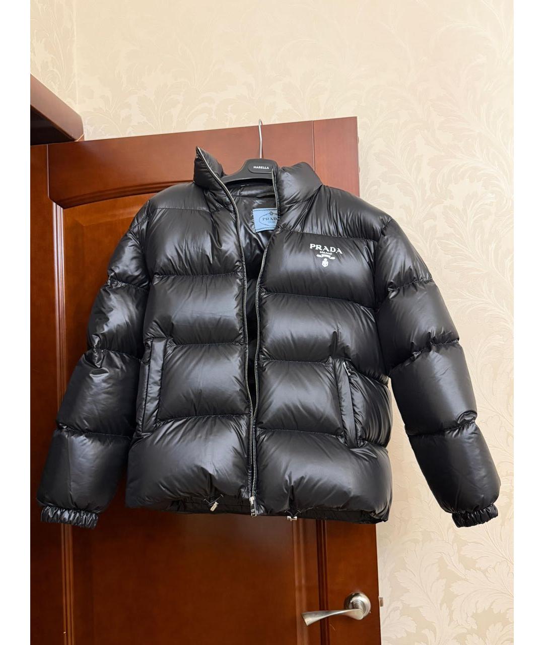 PRADA Черный полиамидовый пуховик, фото 3