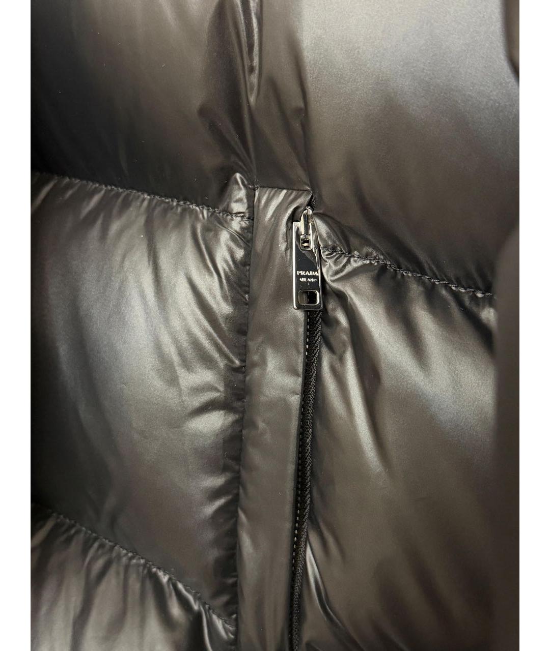 PRADA Черный полиамидовый пуховик, фото 6