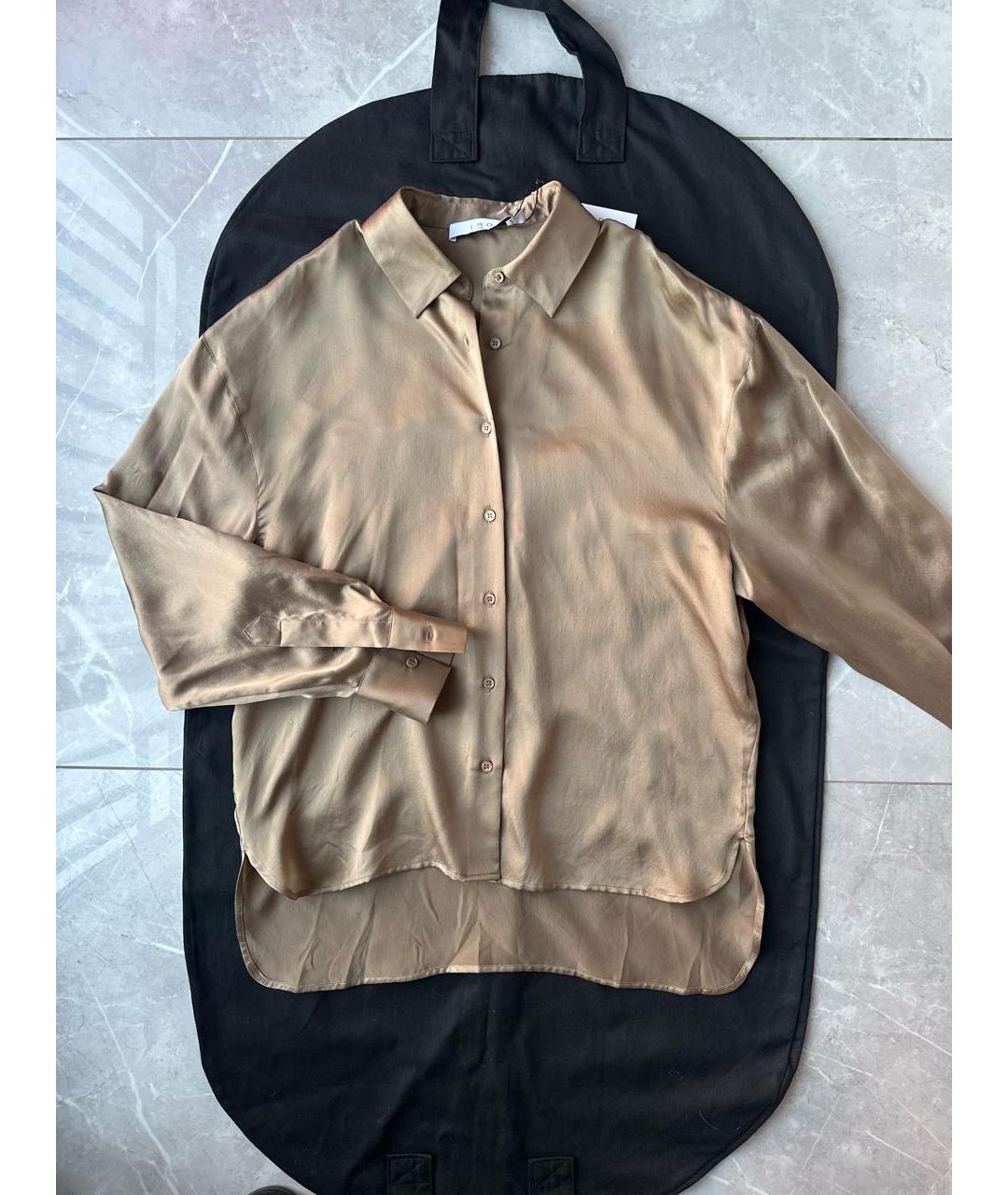 IRO Хаки шелковая рубашка, фото 2