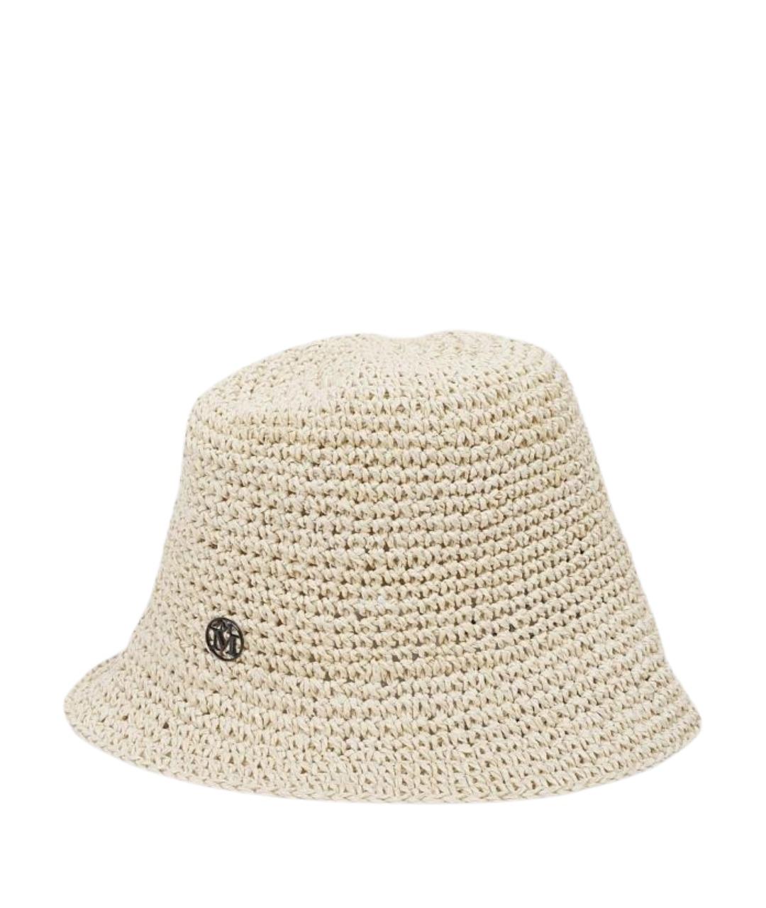 MAISON MICHEL Бежевая соломенная панама, фото 1