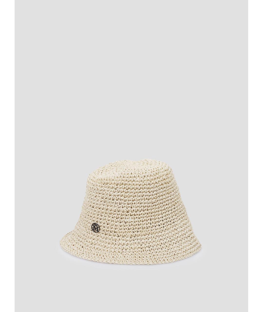 MAISON MICHEL Бежевая соломенная панама, фото 4