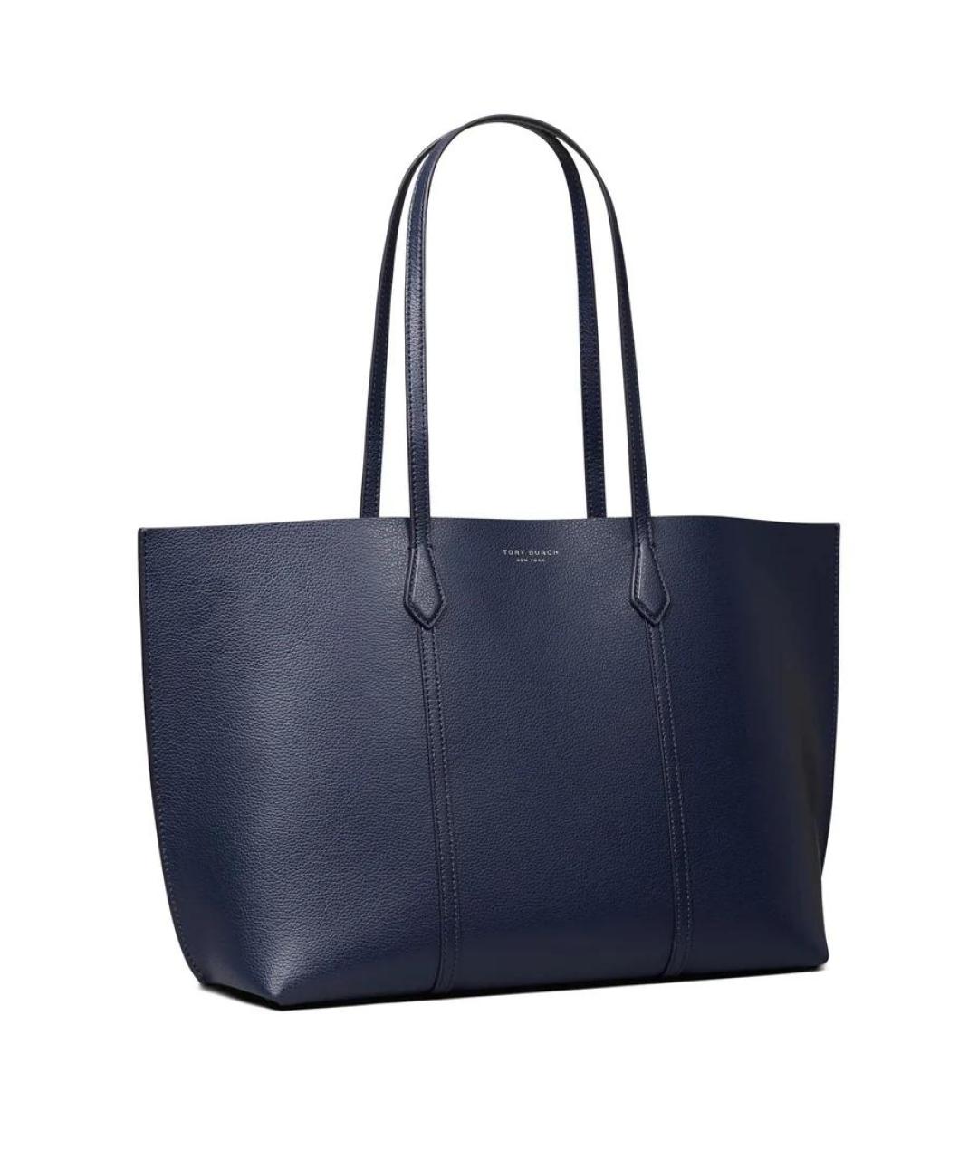 TORY BURCH Синяя кожаная сумка тоут, фото 1
