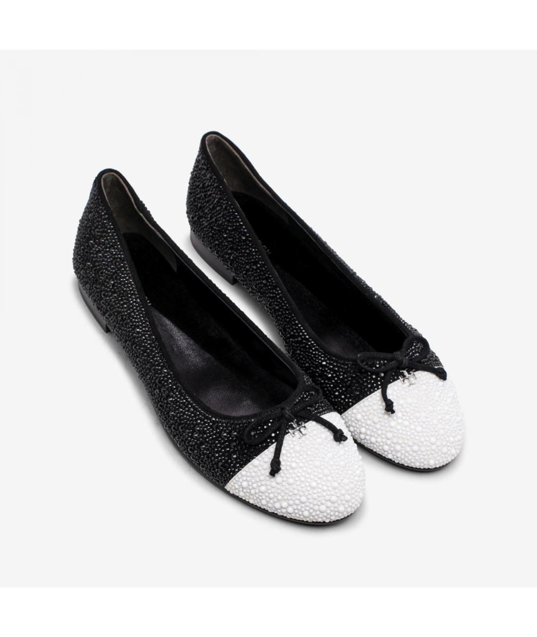 TORY BURCH Черные замшевые балетки, фото 2