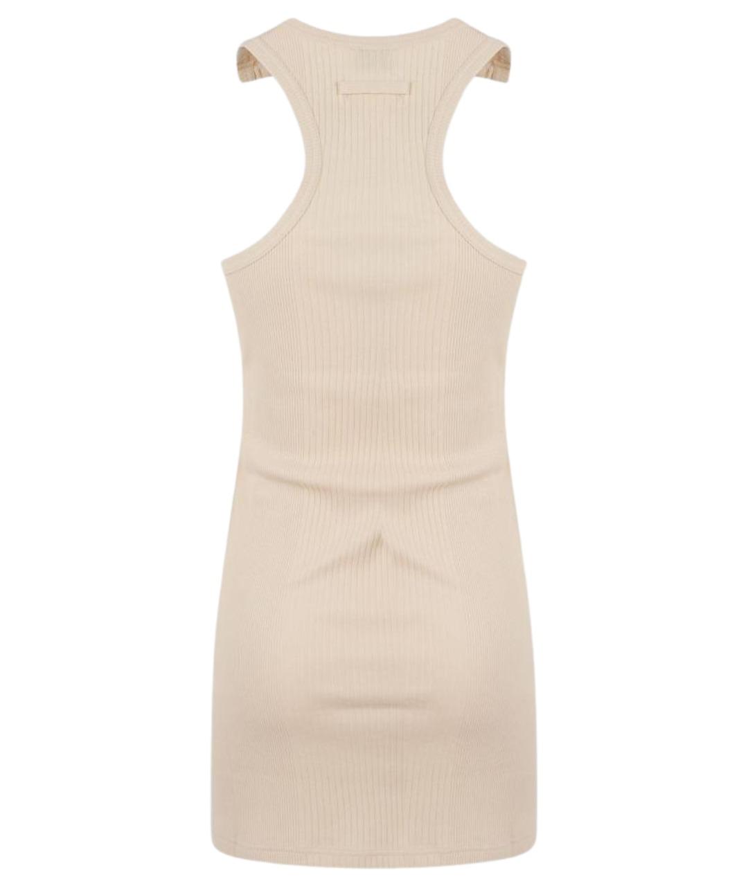 JEAN PAUL GAULTIER Бежевое хлопковое повседневное платье, фото 2