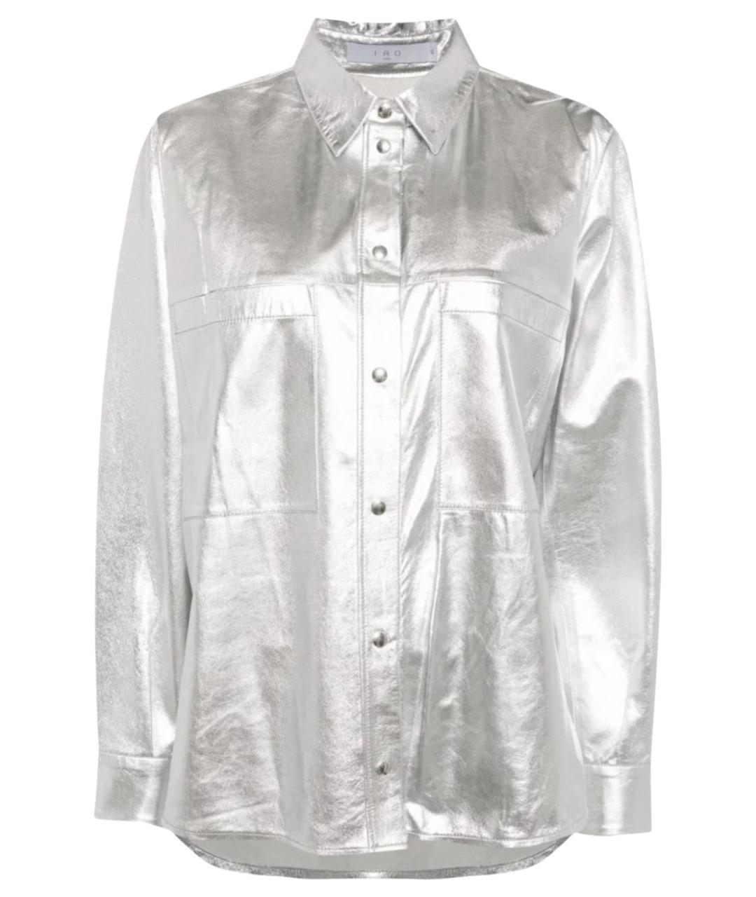 IRO Серебряная кожаная куртка, фото 1