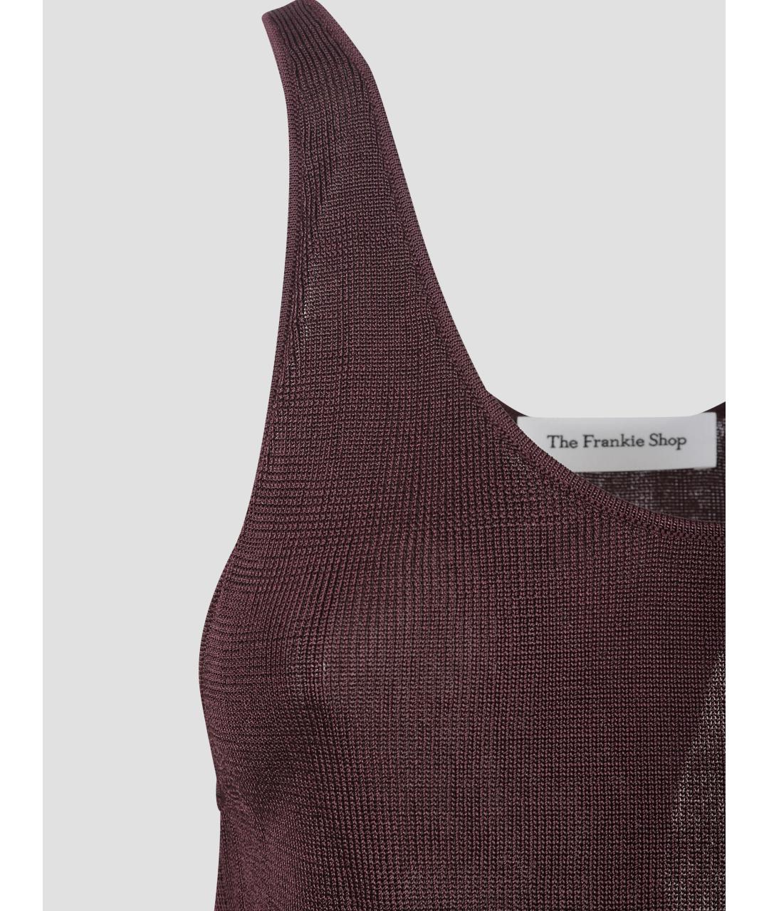 THE FRANKIE SHOP Бордовая майка, фото 3