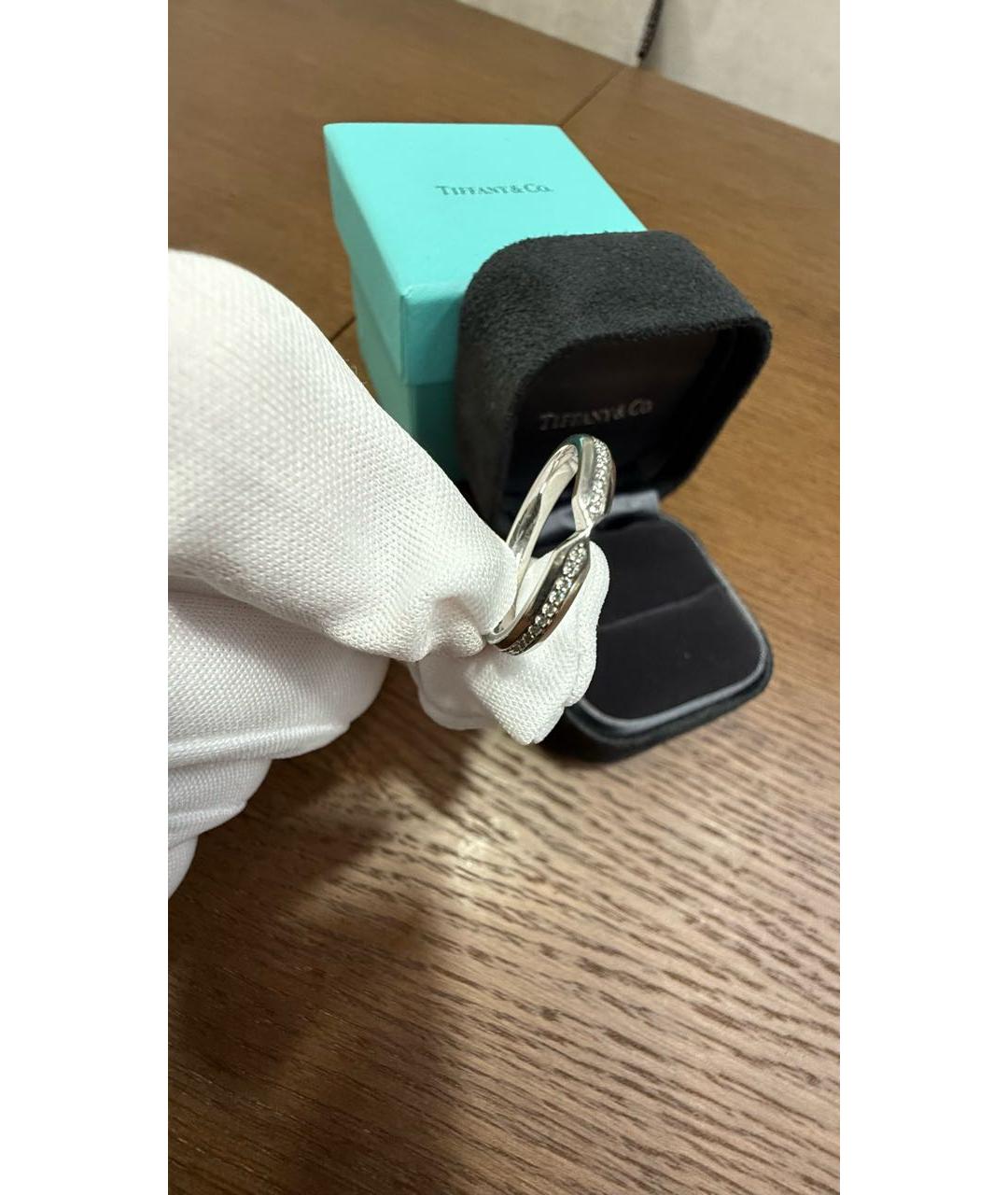 TIFFANY&CO Серебряное платиновое кольцо, фото 6