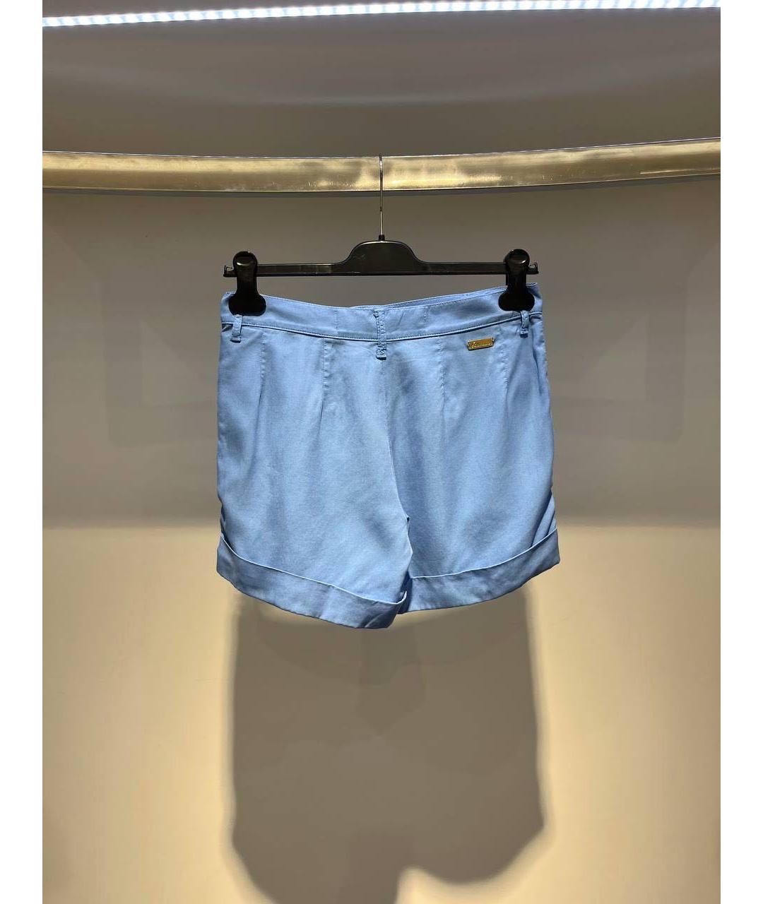 BLUMARINE Голубые хлопковые шорты, фото 2