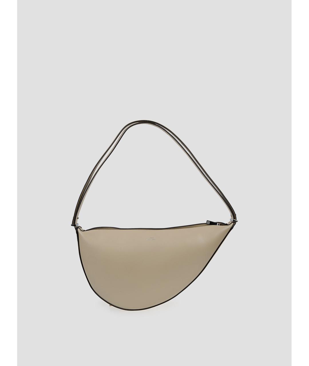 TOTEME Бежевая кожаная сумка через плечо, фото 4