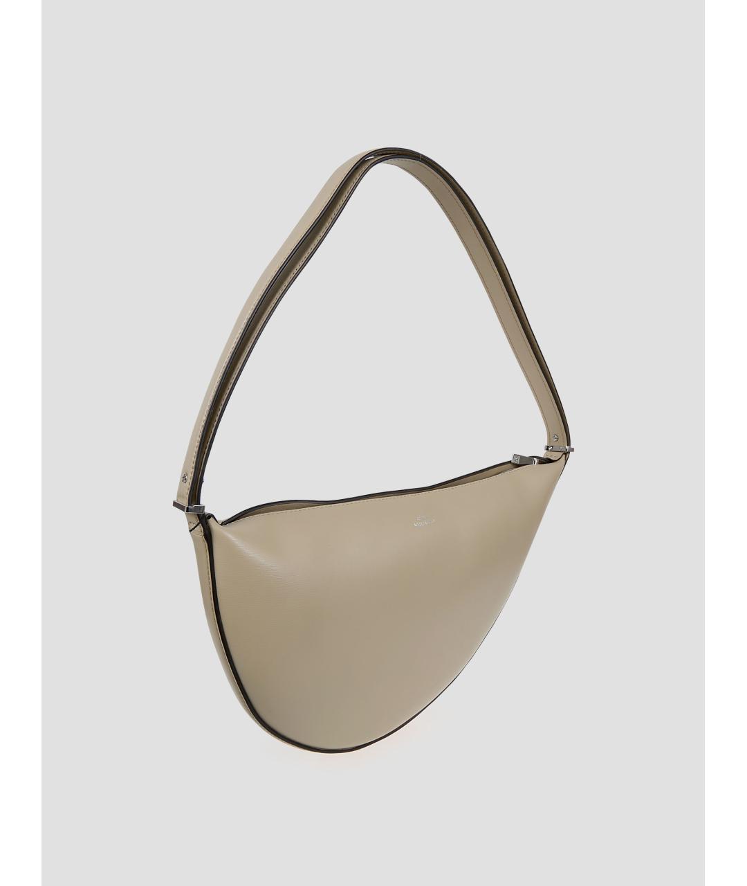 TOTEME Бежевая кожаная сумка через плечо, фото 3