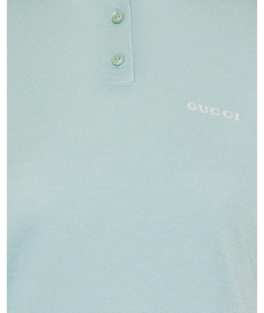 GUCCI Бирюзовый кашемировый джемпер / свитер, фото 3