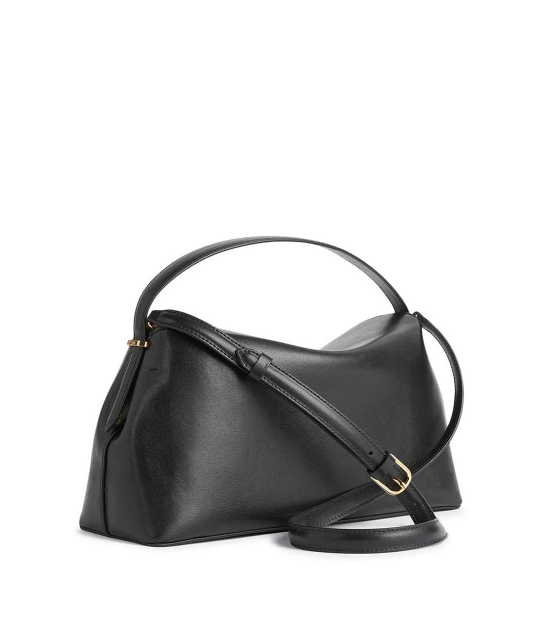 TOTEME Черная кожаная сумка через плечо, фото 2