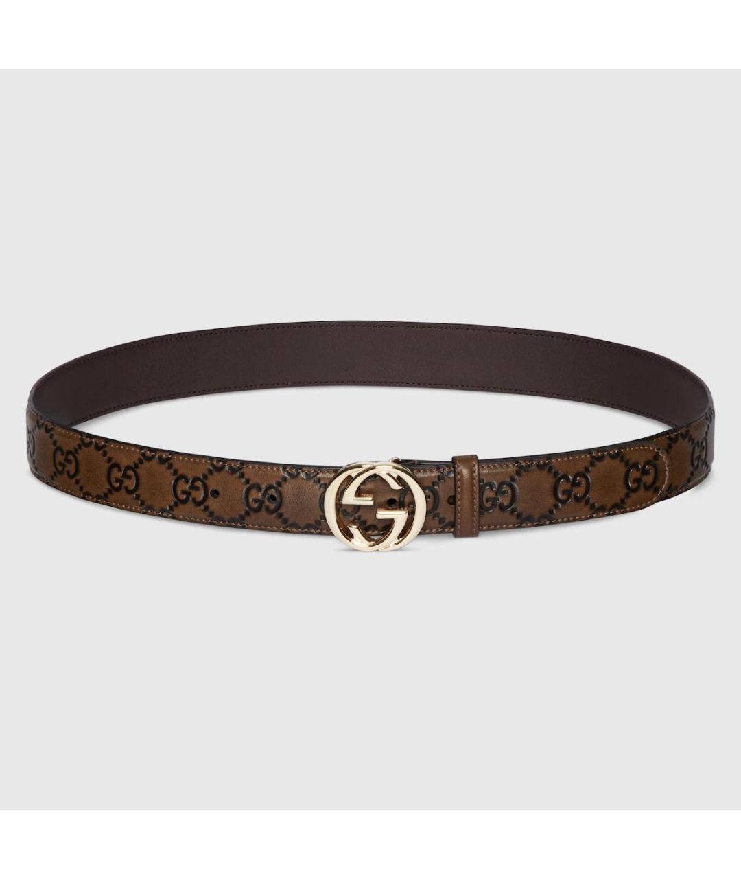 GUCCI Коричневый кожаный ремень, фото 3