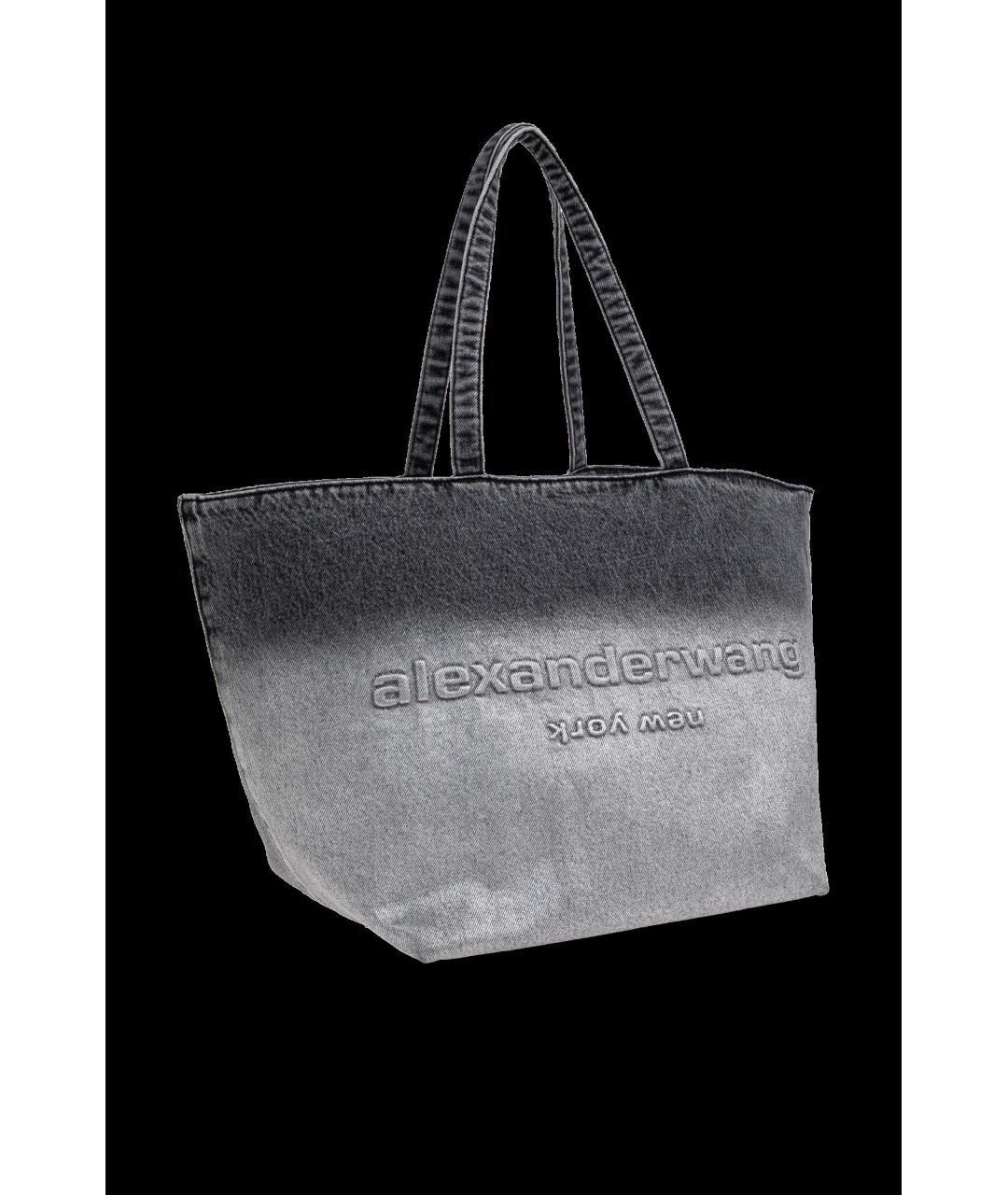 ALEXANDER WANG Серая тканевая сумка тоут, фото 3