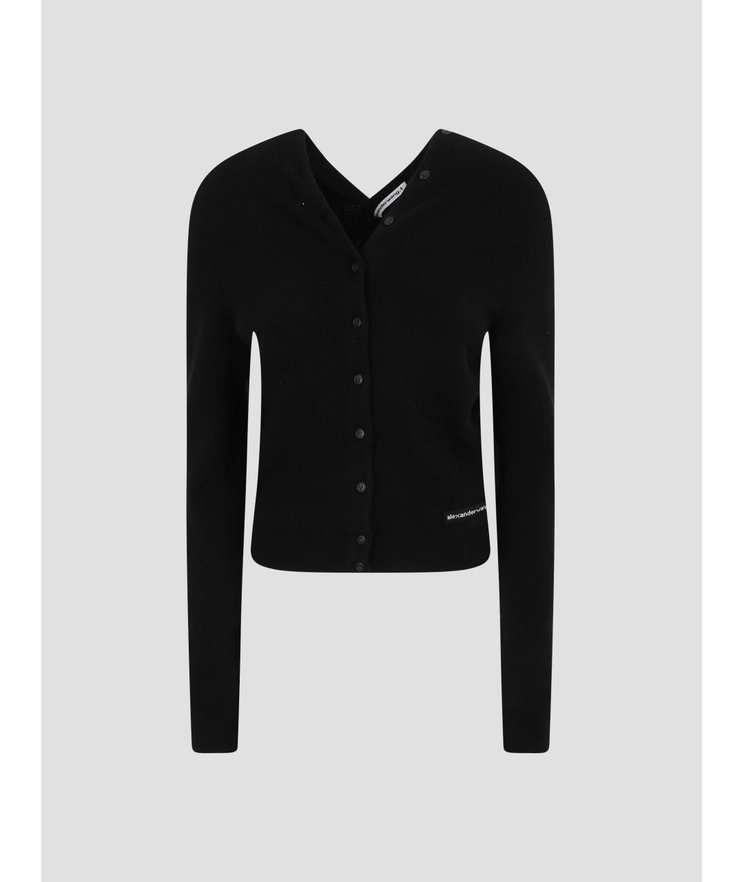ALEXANDER WANG Черный шерстяной кардиган, фото 4