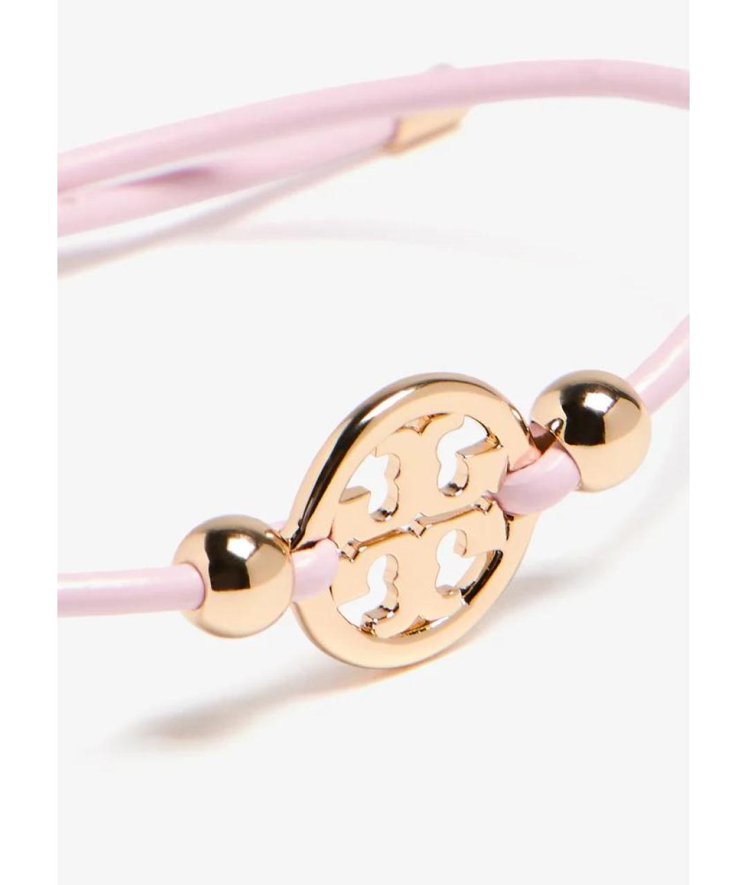 TORY BURCH Розовый кожаный браслет, фото 3