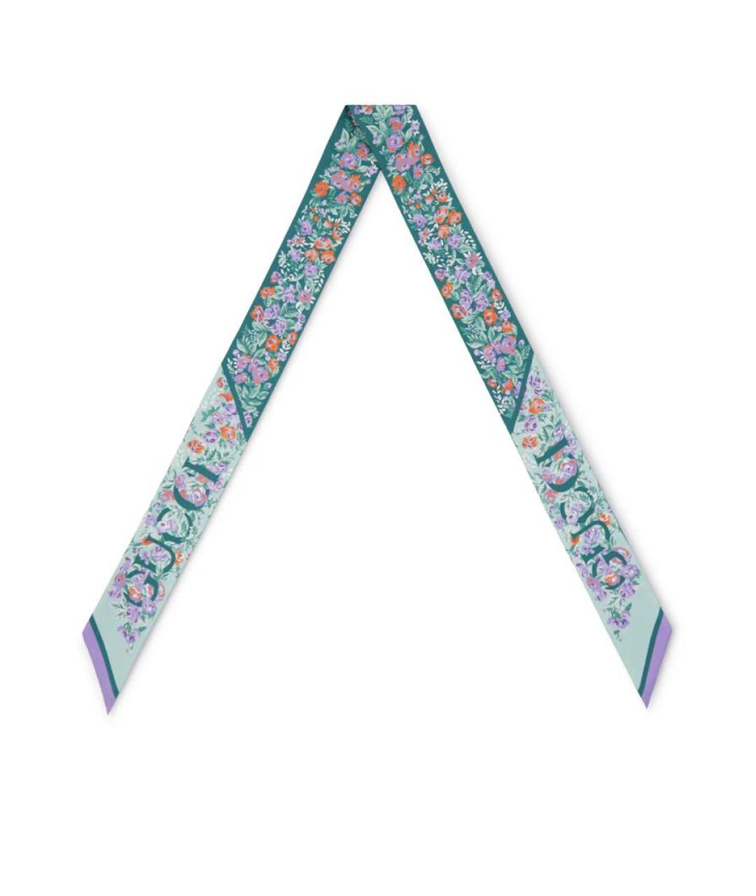 GUCCI Мульти шелковый шарф, фото 2