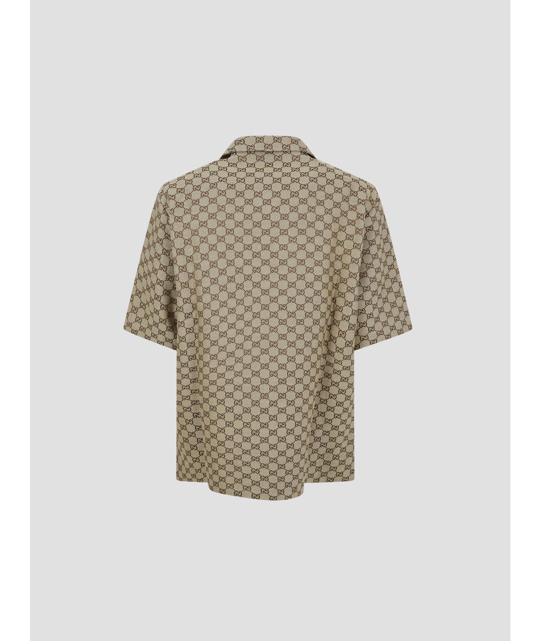 GUCCI Бежевая льняная кэжуал рубашка, фото 2