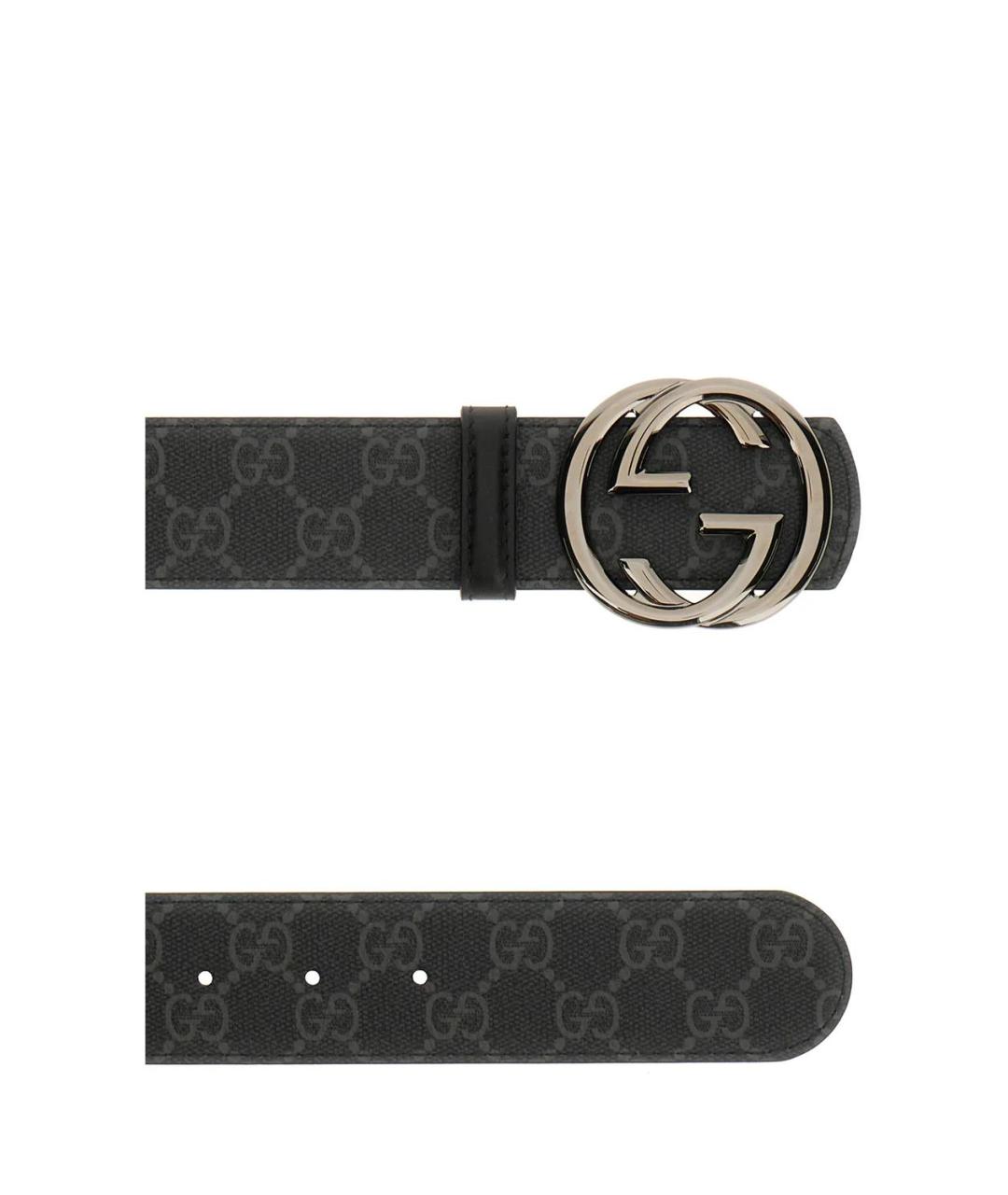 GUCCI Черный кожаный ремень, фото 2