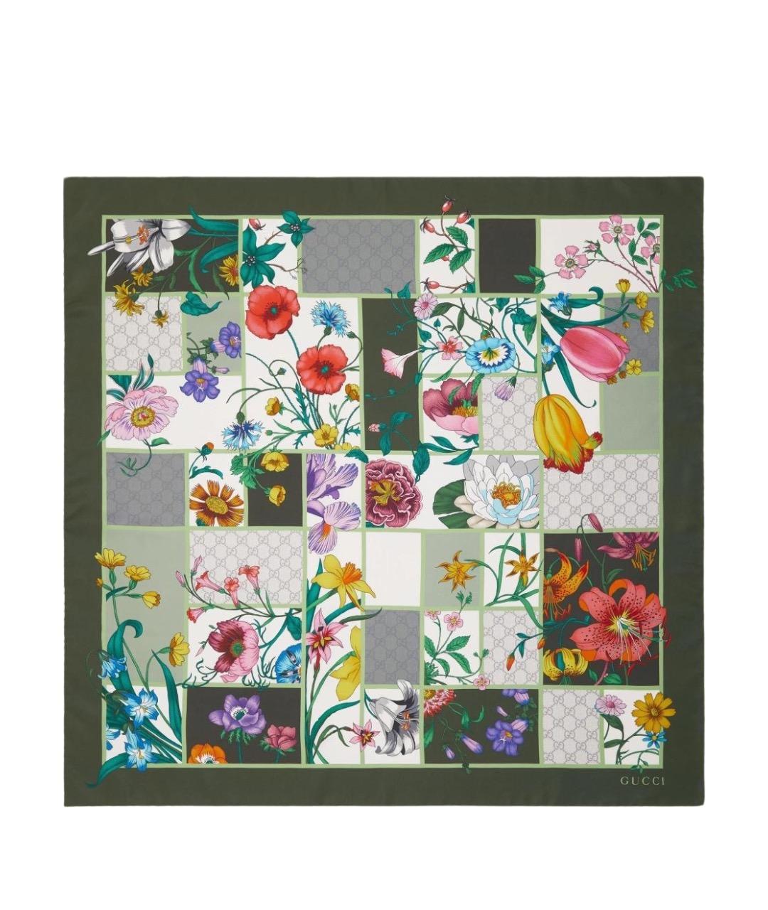 GUCCI Мульти шелковый платок, фото 1