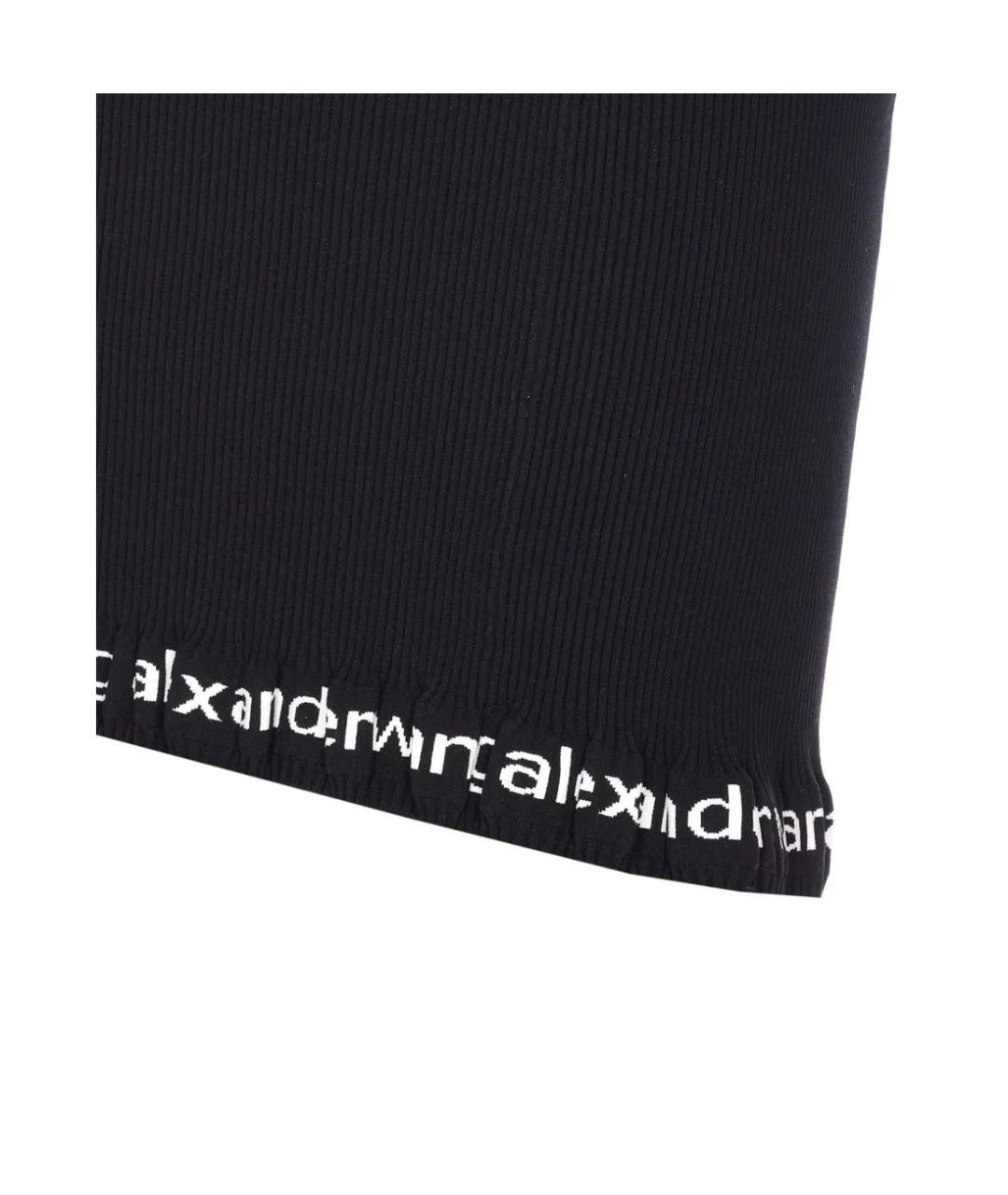 ALEXANDER WANG Черная полиамидовая юбка мини, фото 3