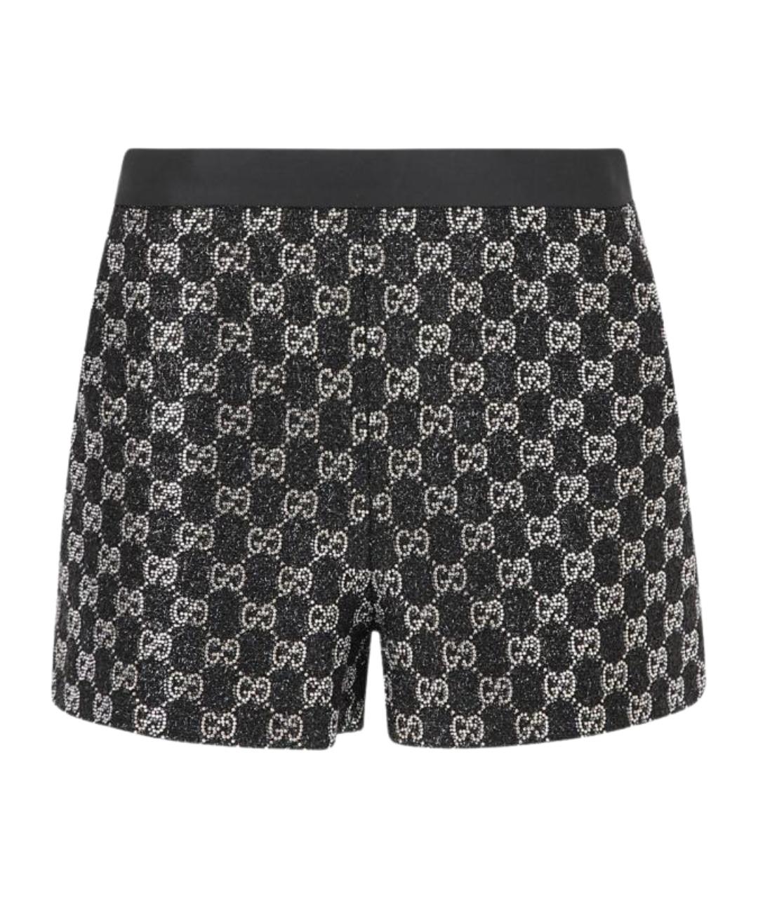 GUCCI Черные твидовые шорты, фото 1