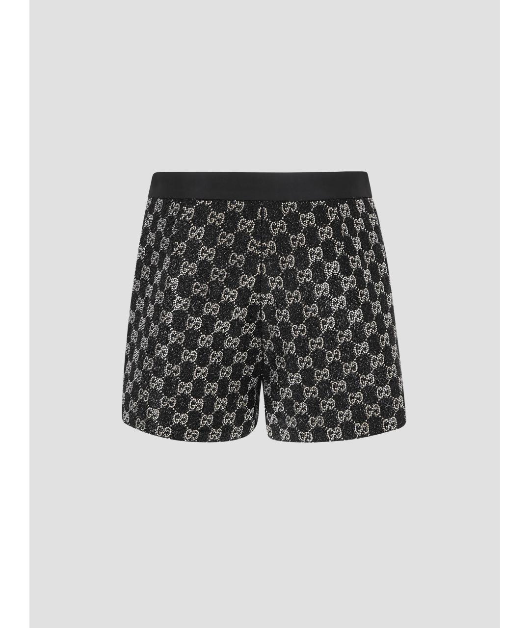 GUCCI Черные твидовые шорты, фото 2