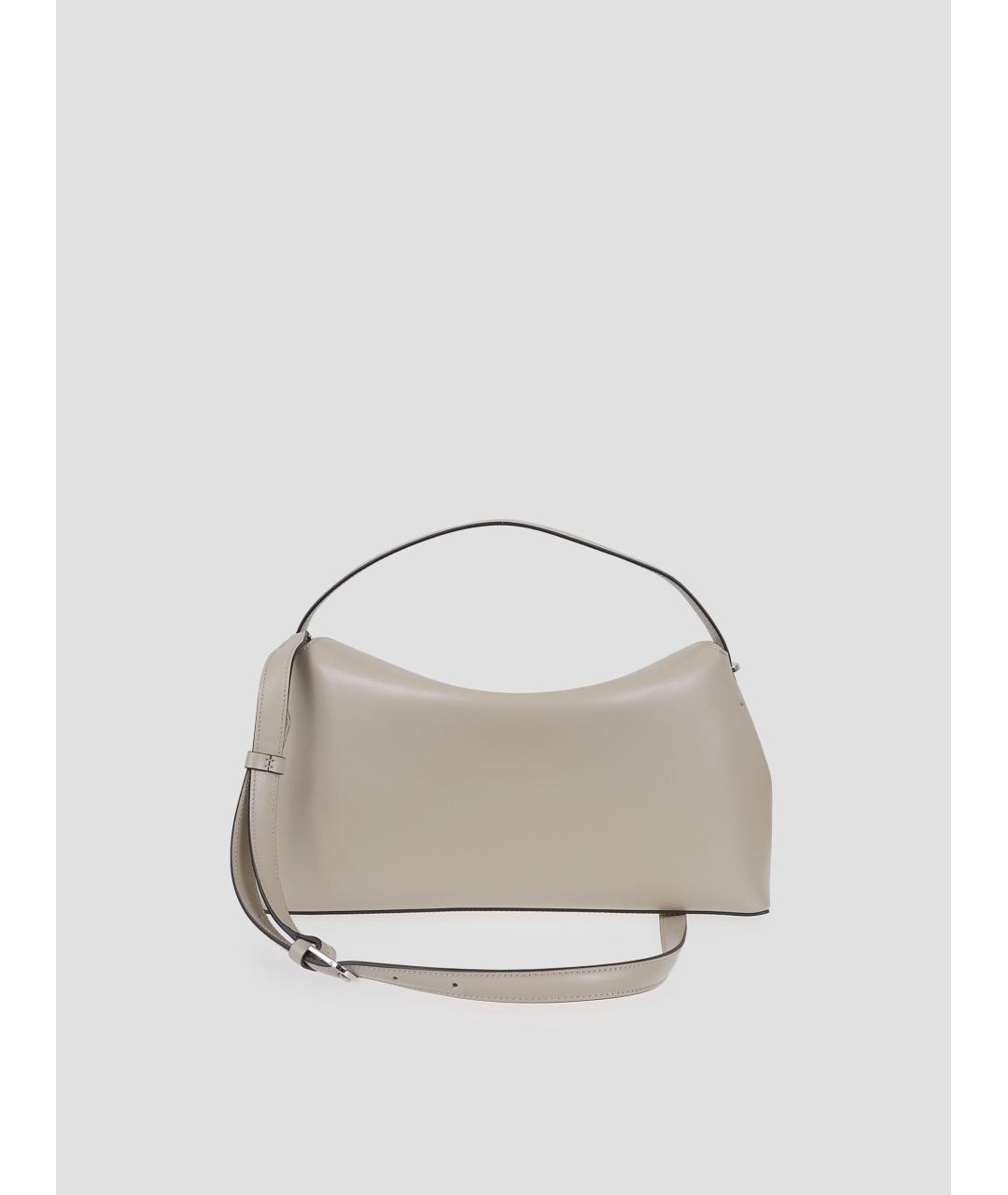 TOTEME Бежевая кожаная сумка через плечо, фото 3