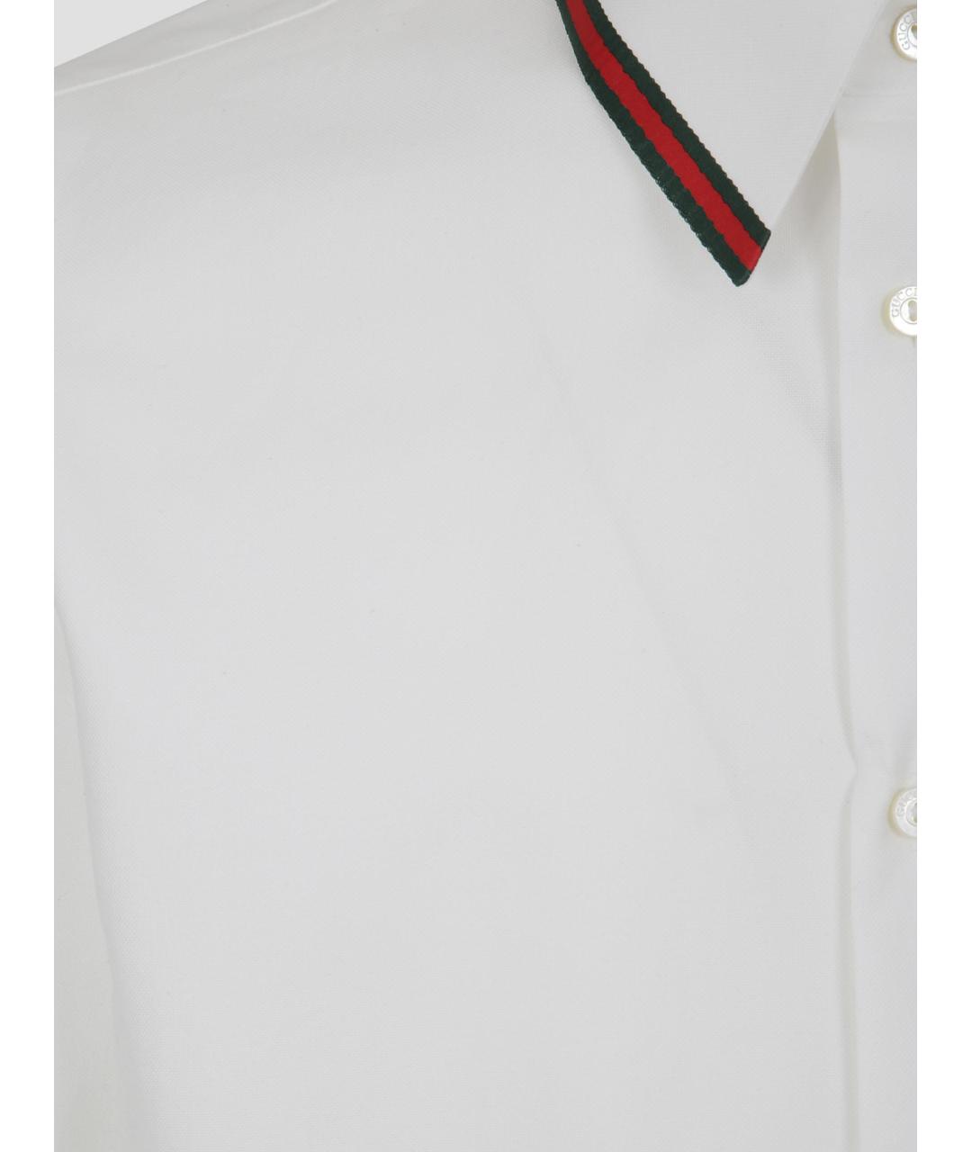 GUCCI Белая хлопко-полиэстеровая кэжуал рубашка, фото 3