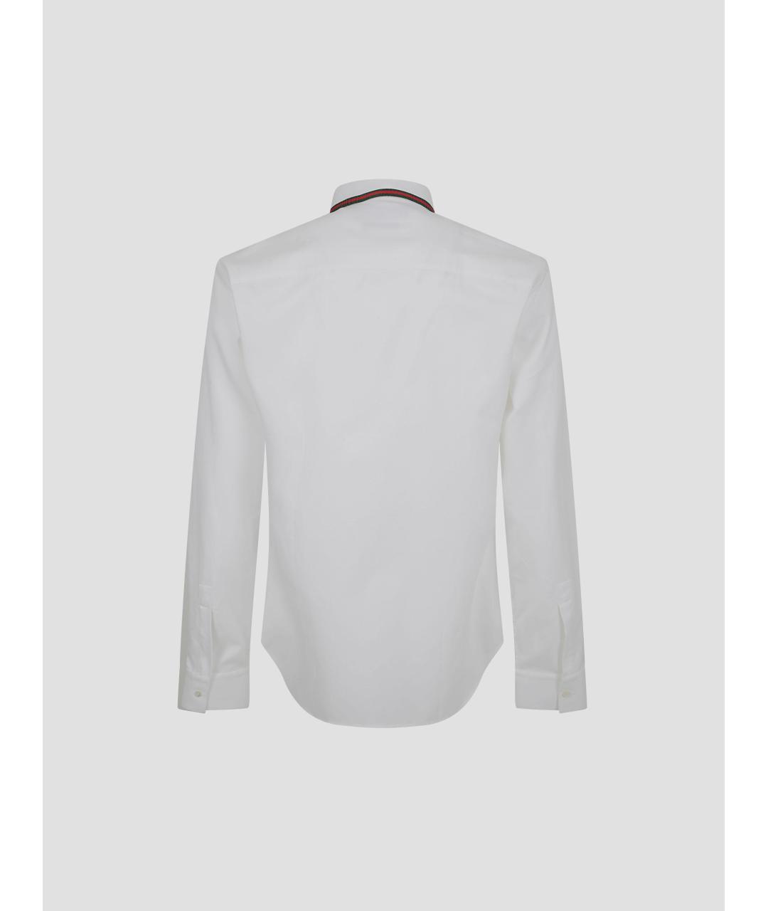 GUCCI Белая хлопко-полиэстеровая кэжуал рубашка, фото 2