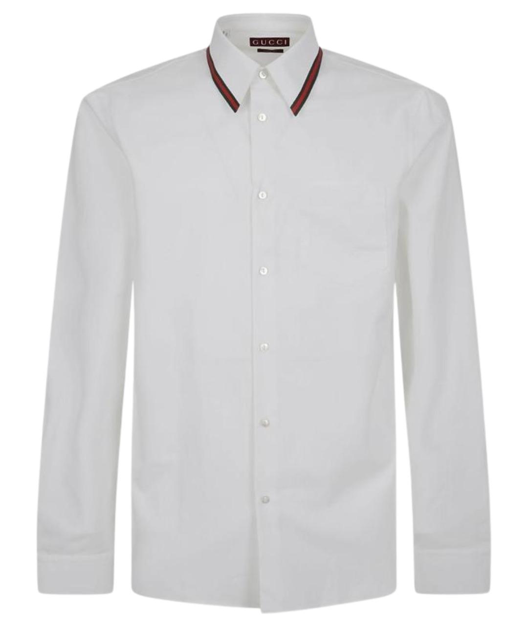 GUCCI Белая хлопко-полиэстеровая кэжуал рубашка, фото 1