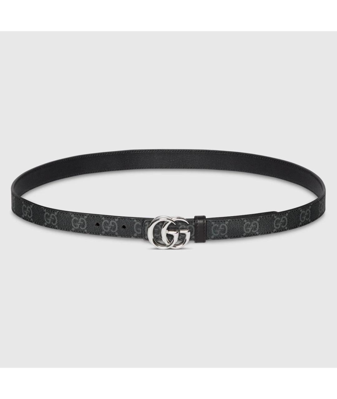 GUCCI Черный кожаный ремень, фото 3