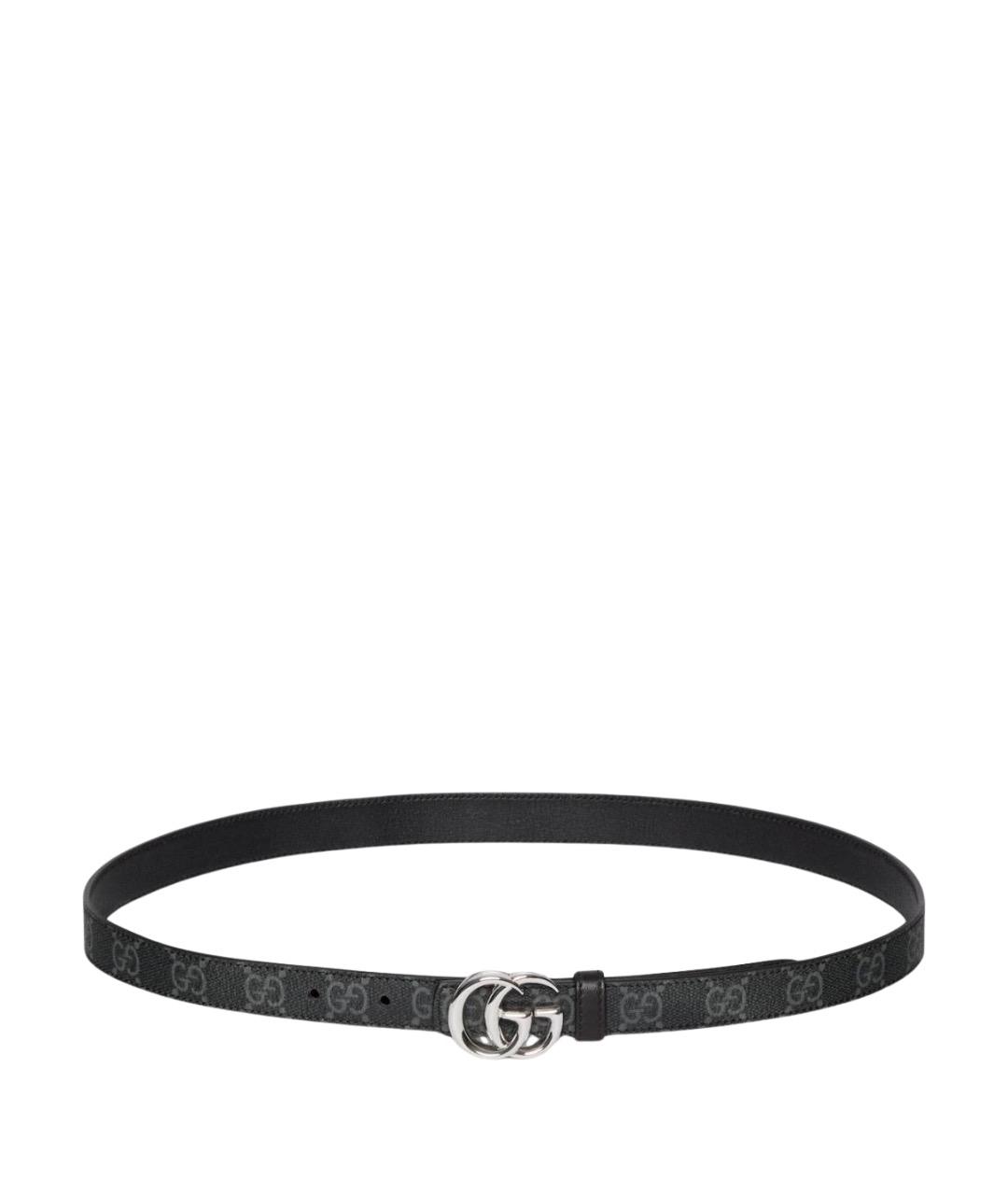 GUCCI Черный кожаный ремень, фото 1