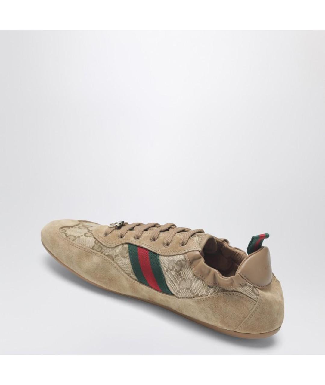 GUCCI Коричневые замшевые кеды, фото 2