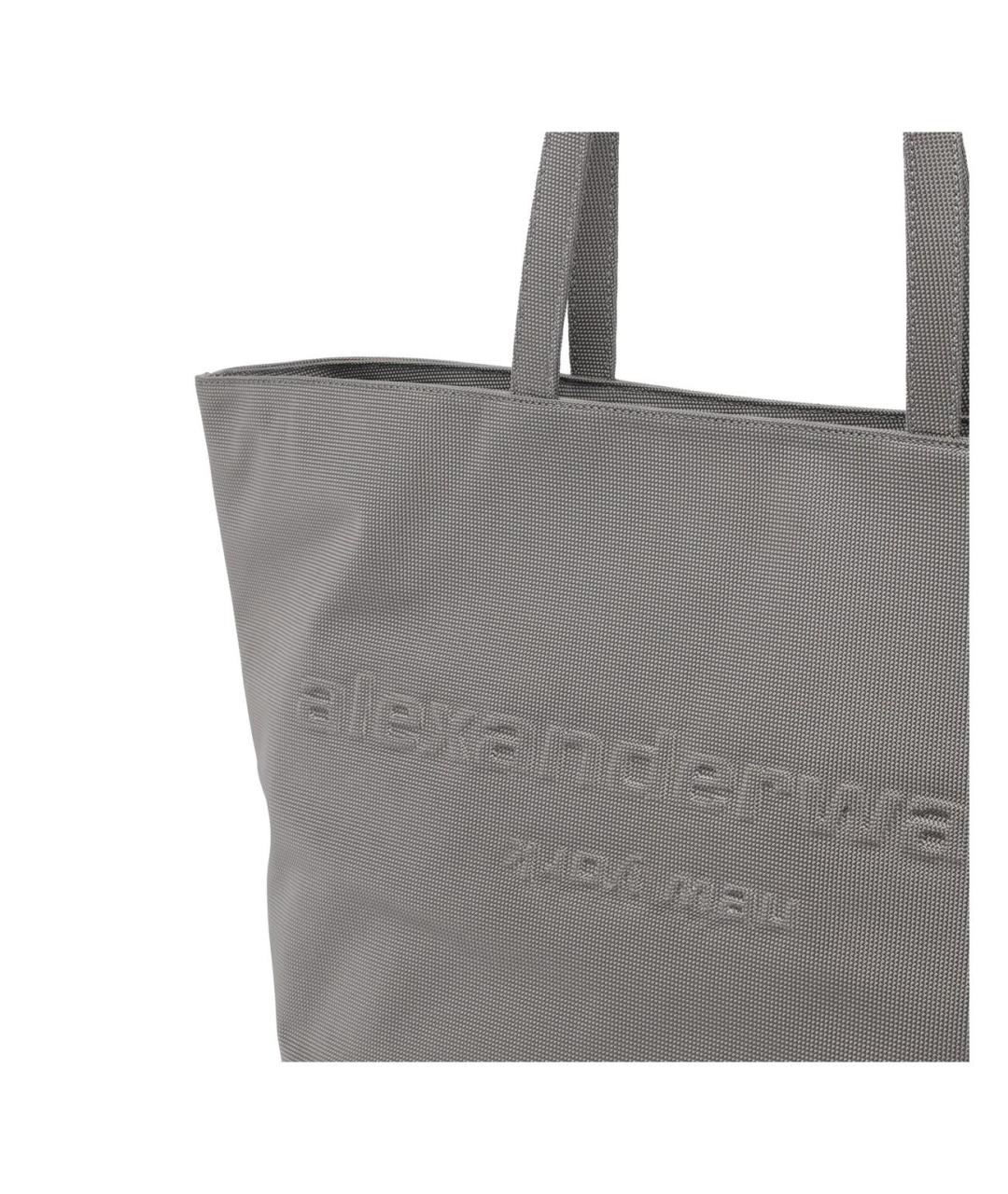 ALEXANDER WANG Серая синтетическая сумка тоут, фото 3