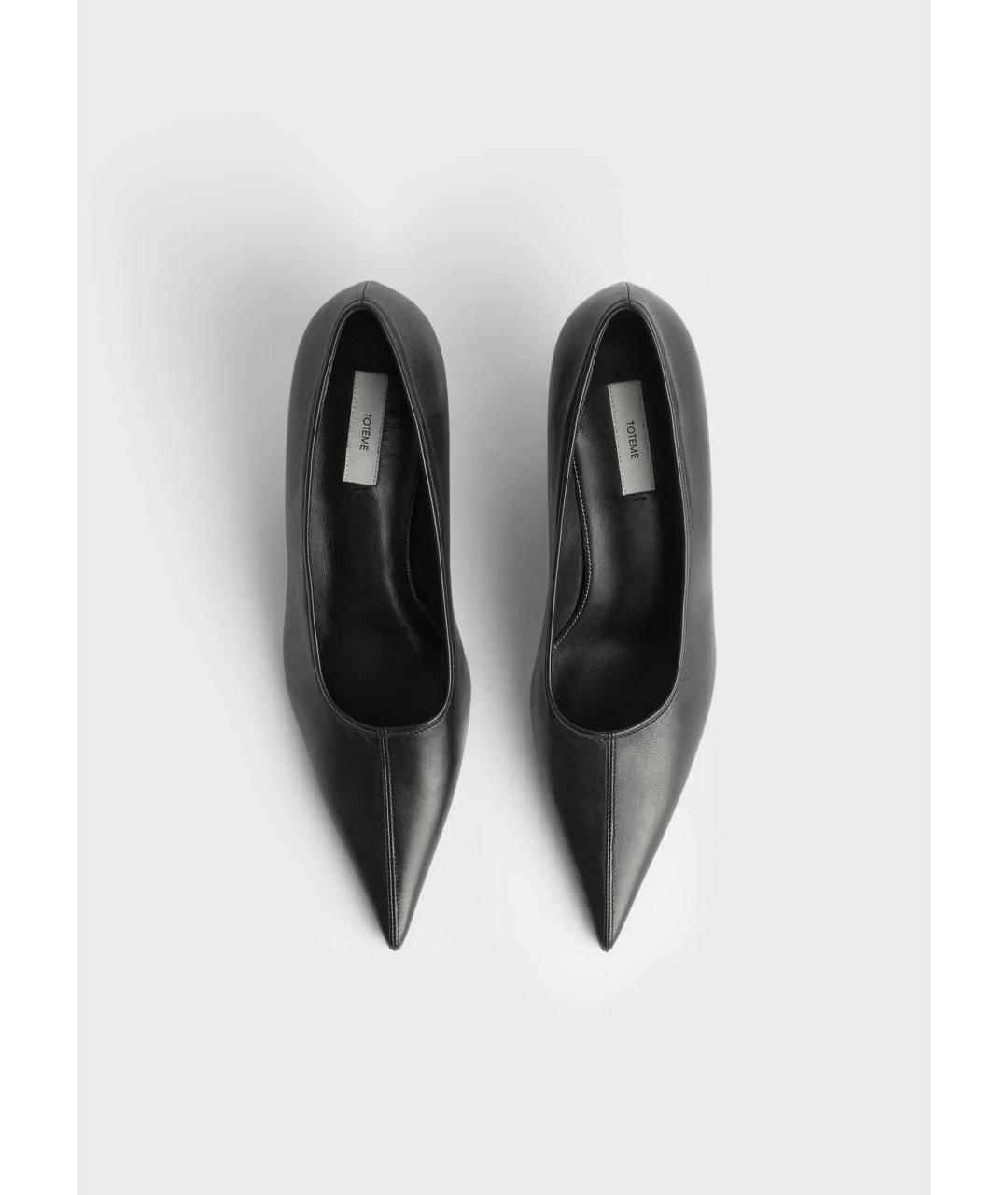 TOTEME Черные кожаные туфли, фото 2