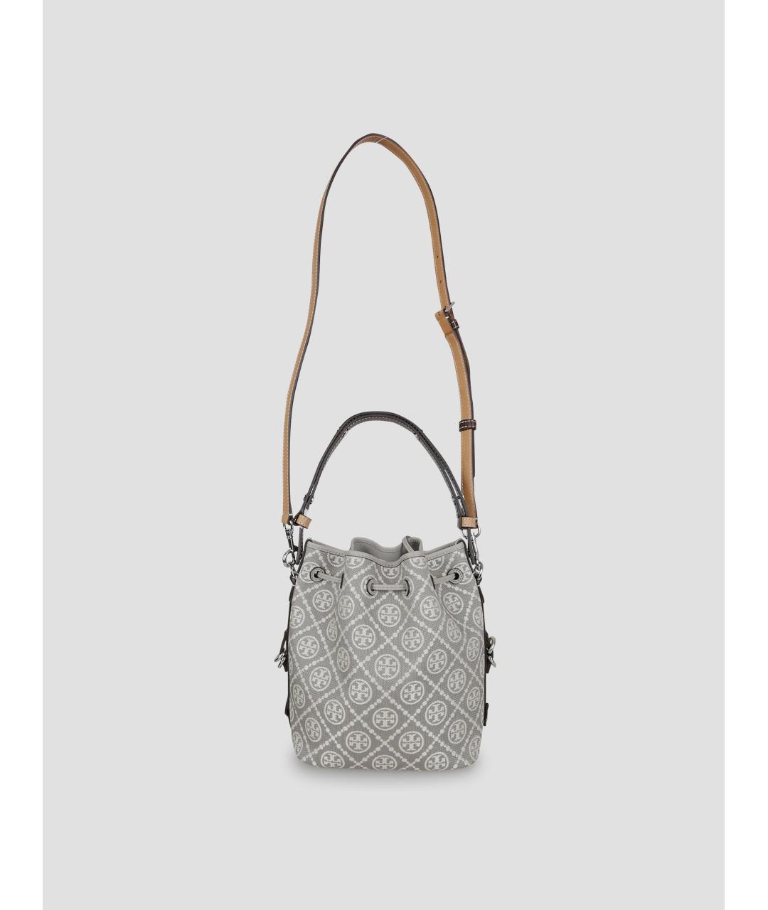 TORY BURCH Серая жаккардовая сумка через плечо, фото 3