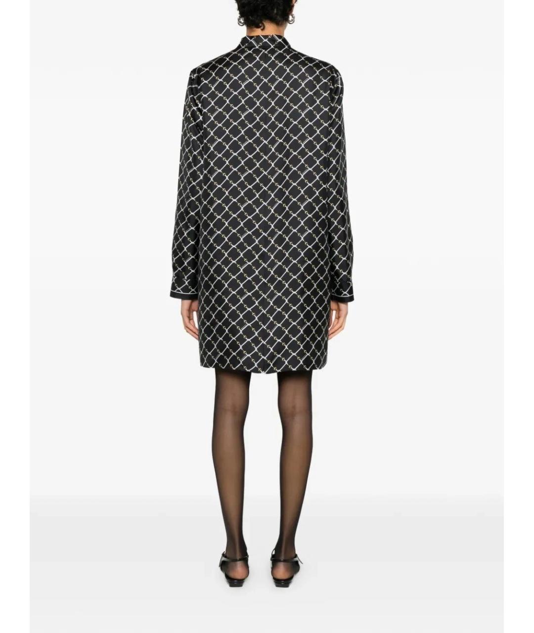 GUCCI Черное шелковое повседневное платье, фото 3