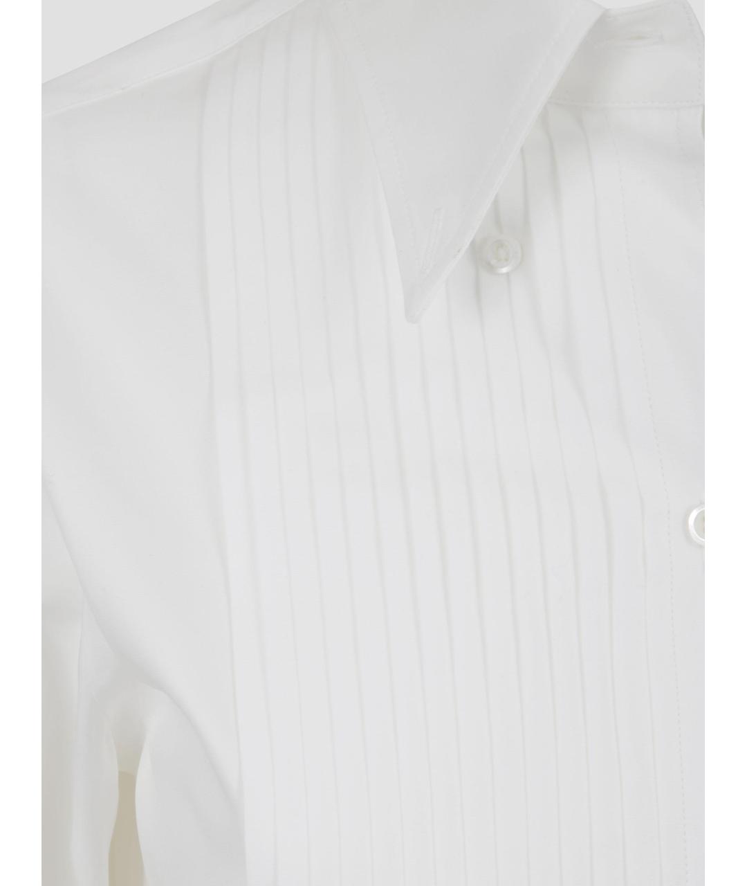 THOM BROWNE Белая хлопковая рубашка, фото 3