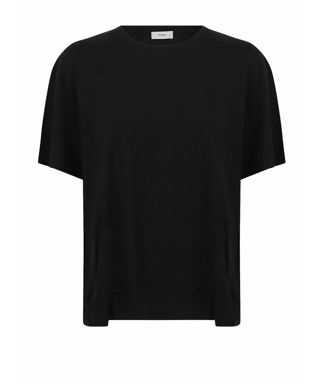TOTEME Черная хлопковая футболка, фото 1