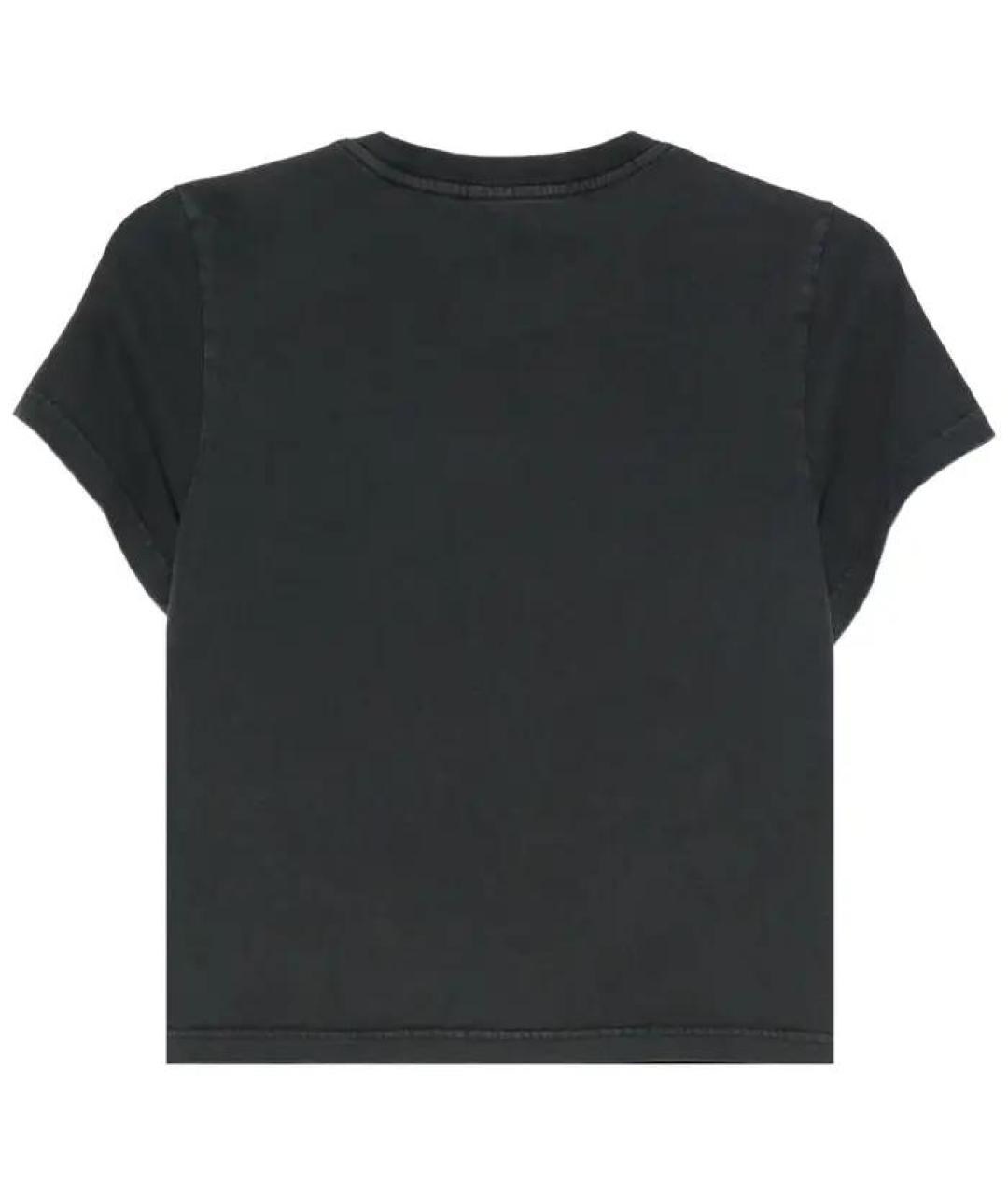 ALEXANDER WANG Черная хлопковая футболка, фото 2