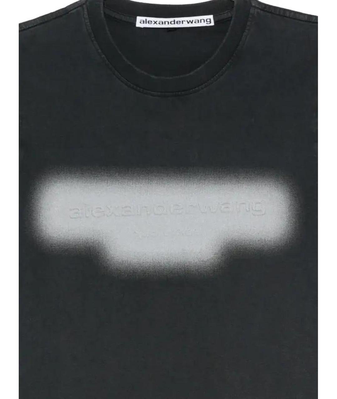 ALEXANDER WANG Черная хлопковая футболка, фото 3