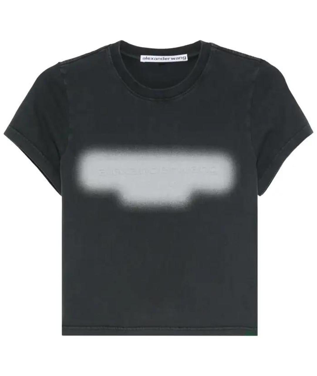 ALEXANDER WANG Черная хлопковая футболка, фото 1