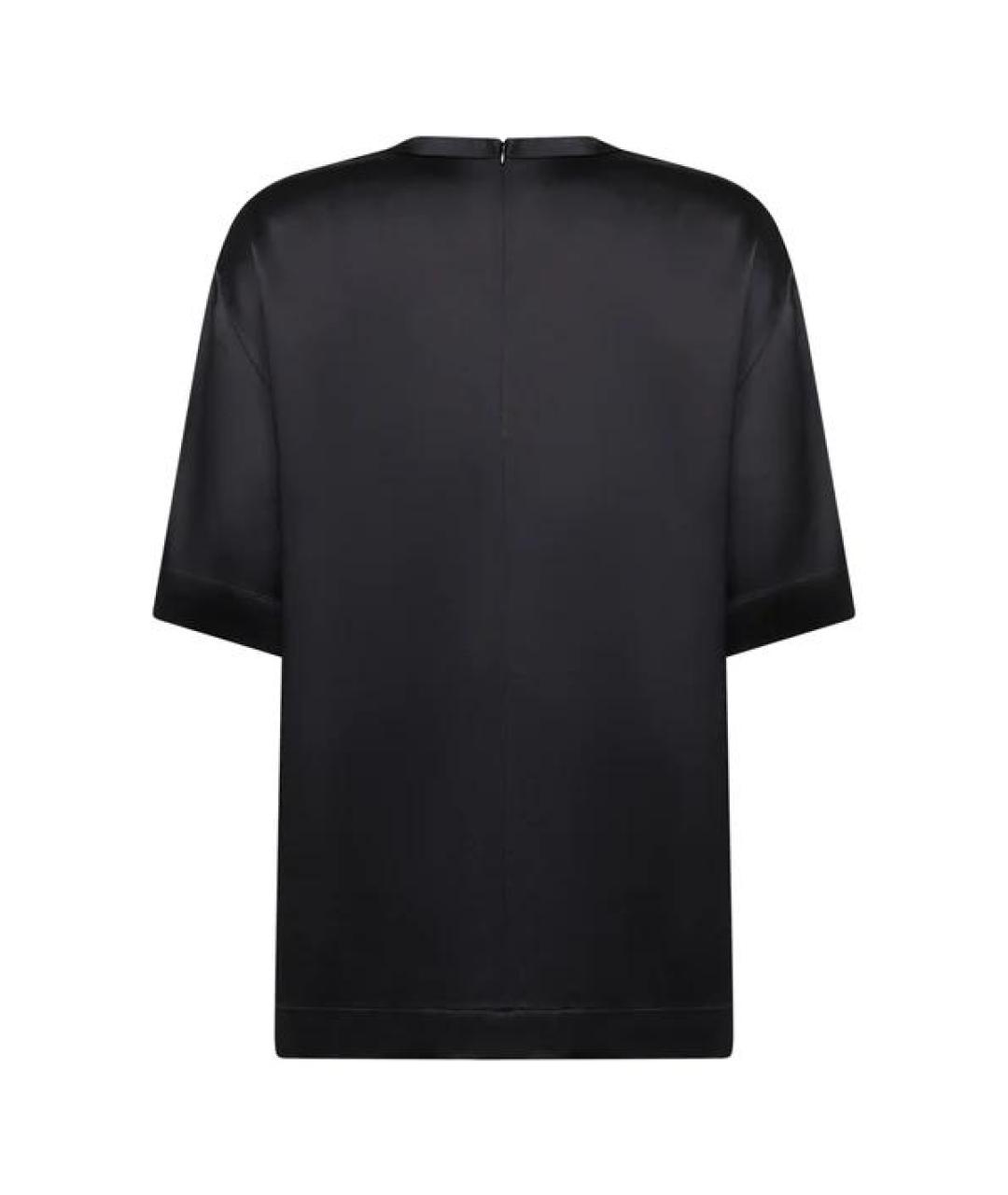 TOTEME Черная вискозная футболка, фото 2