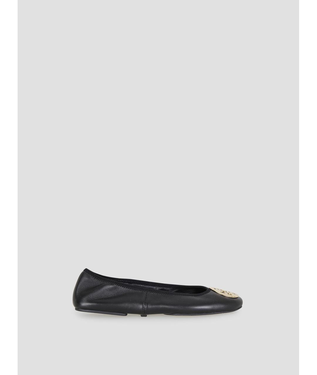 TORY BURCH Черные кожаные балетки, фото 4