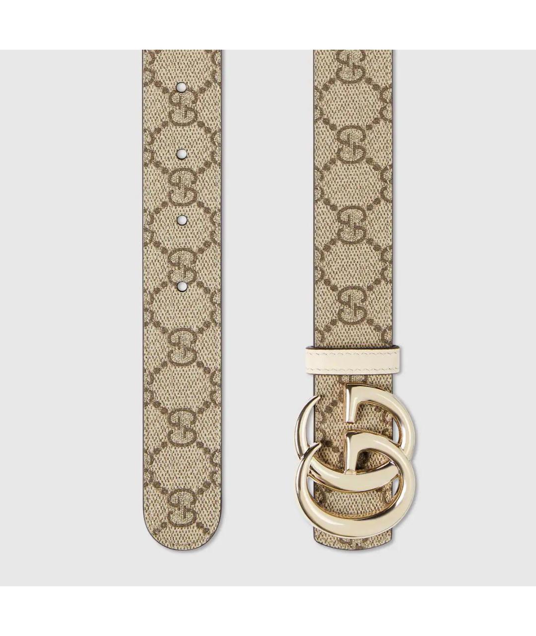GUCCI Бежевый кожаный ремень, фото 2