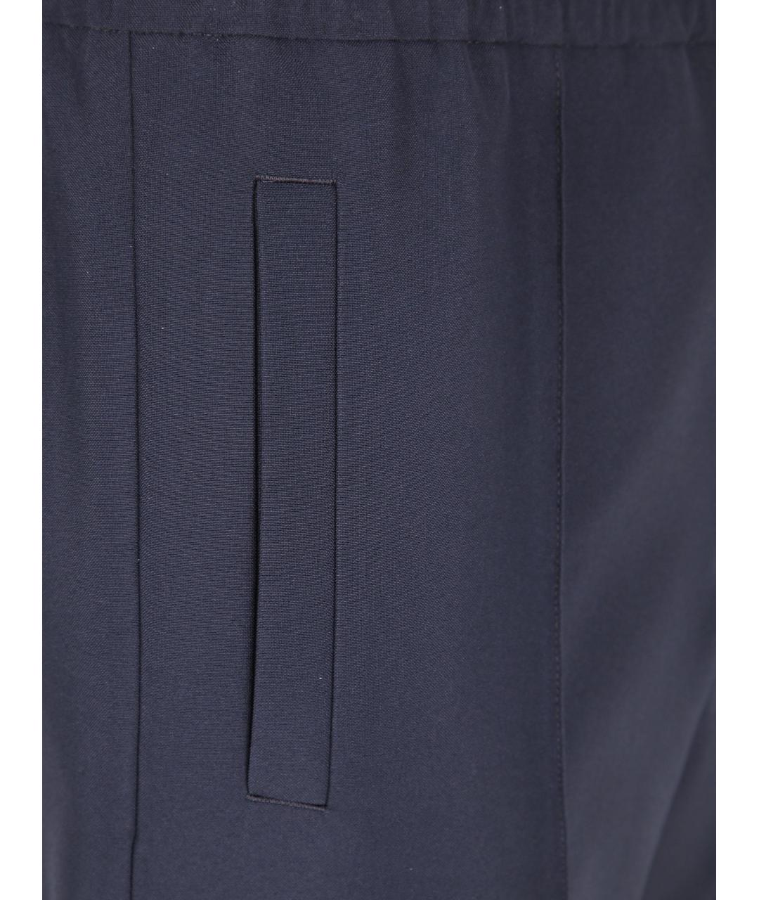 GUCCI Темно-синие полиэстеровые классические брюки, фото 3
