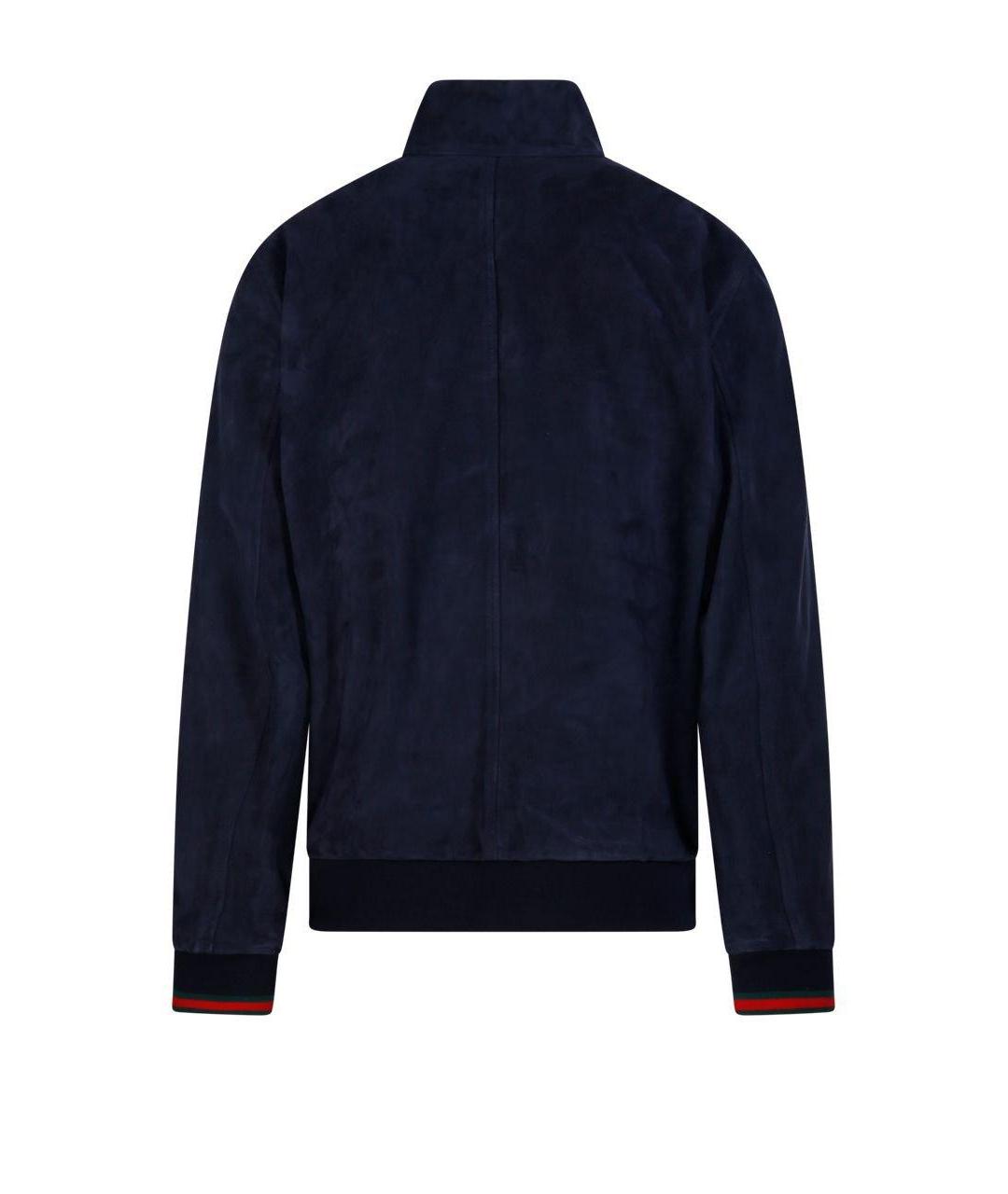 GUCCI Темно-синяя замшевая куртка, фото 2