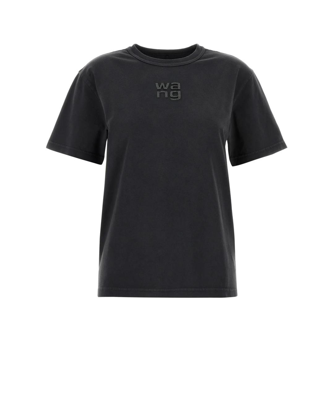 ALEXANDER WANG Черная хлопковая футболка, фото 1